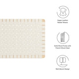 Sloane Weave Wall-Mount Vegan Leather Twin Headboard in Natural Beige