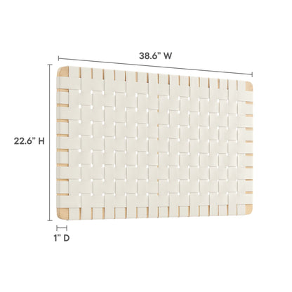 Sparta Weave Wall-Mount Vegan Leather Twin Headboard by Furniture For America