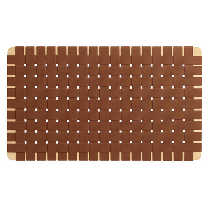 Sparta Weave Wall-Mount Vegan Leather Twin Headboard by Furniture For America