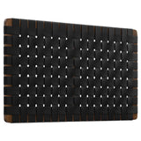Sloane Weave Wall-Mount Vegan Leather Twin Headboard in Walnut Black