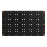 Sloane Weave Wall-Mount Vegan Leather Twin Headboard in Walnut Black