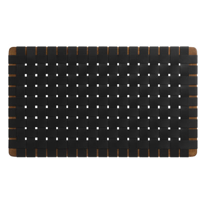 Sparta Weave Wall-Mount Vegan Leather Twin Headboard by Furniture For America