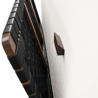 Sparta Weave Wall-Mount Vegan Leather Twin Headboard by Furniture For America