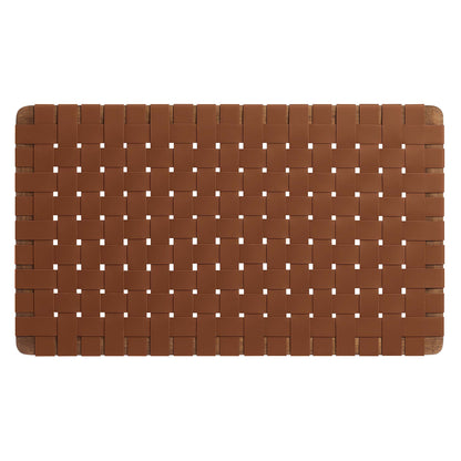 Sparta Weave Wall-Mount Vegan Leather Twin Headboard by Furniture For America