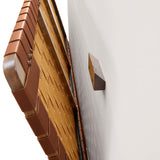 Sloane Weave Wall-Mount Vegan Leather Twin Headboard in Walnut Brown