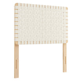Sloane Weave Vegan Leather Twin Headboard in Natural Beige