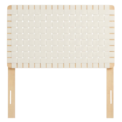 Sparta Weave Vegan Leather Twin Headboard by Furniture For America