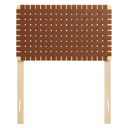 Sparta Weave Vegan Leather Twin Headboard by Furniture For America