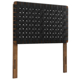 Sloane Weave Vegan Leather Twin Headboard in Walnut Black