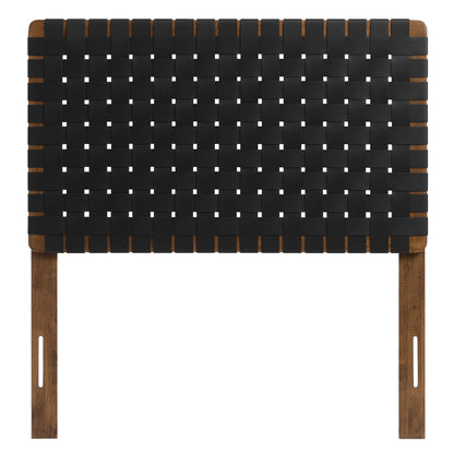 Sparta Weave Vegan Leather Twin Headboard by Furniture For America