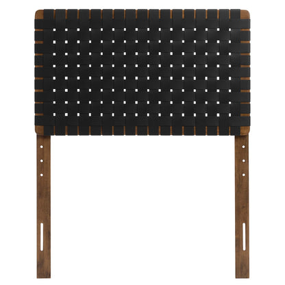 Sparta Weave Vegan Leather Twin Headboard by Furniture For America