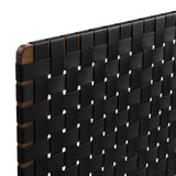 Sloane Weave Vegan Leather Twin Headboard in Walnut Black
