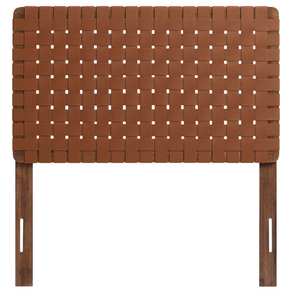 Sparta Weave Vegan Leather Twin Headboard by Furniture For America