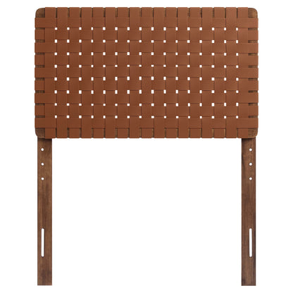 Sparta Weave Vegan Leather Twin Headboard by Furniture For America