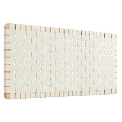 Sparta Weave Vegan Leather Full Headboard by Furniture For America