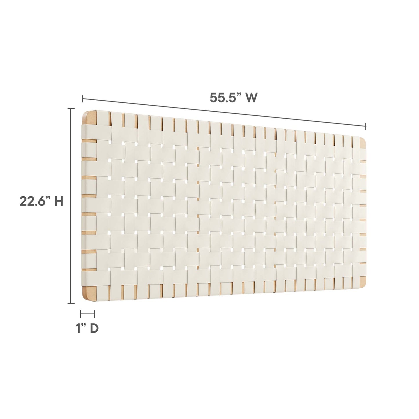 Sparta Weave Vegan Leather Full Headboard by Furniture For America