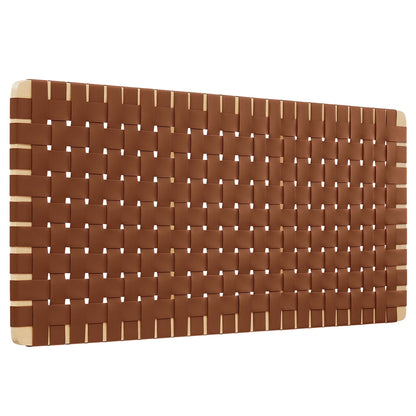 Sparta Weave Vegan Leather Full Headboard by Furniture For America
