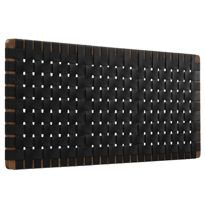Sparta Weave Vegan Leather Full Headboard by Furniture For America
