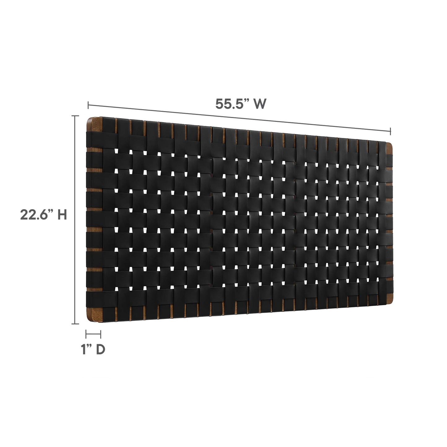 Sparta Weave Vegan Leather Full Headboard by Furniture For America