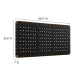 Sloane Weave Vegan Leather Full Headboard in Walnut Black