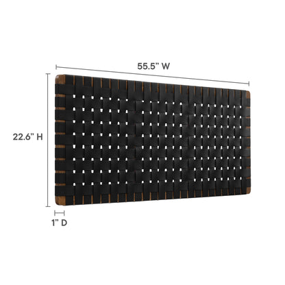 Sparta Weave Vegan Leather Full Headboard by Furniture For America