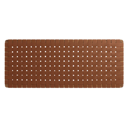 Sparta Weave Vegan Leather Full Headboard in Walnut Brown