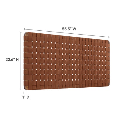 Sparta Weave Vegan Leather Full Headboard by Furniture For America