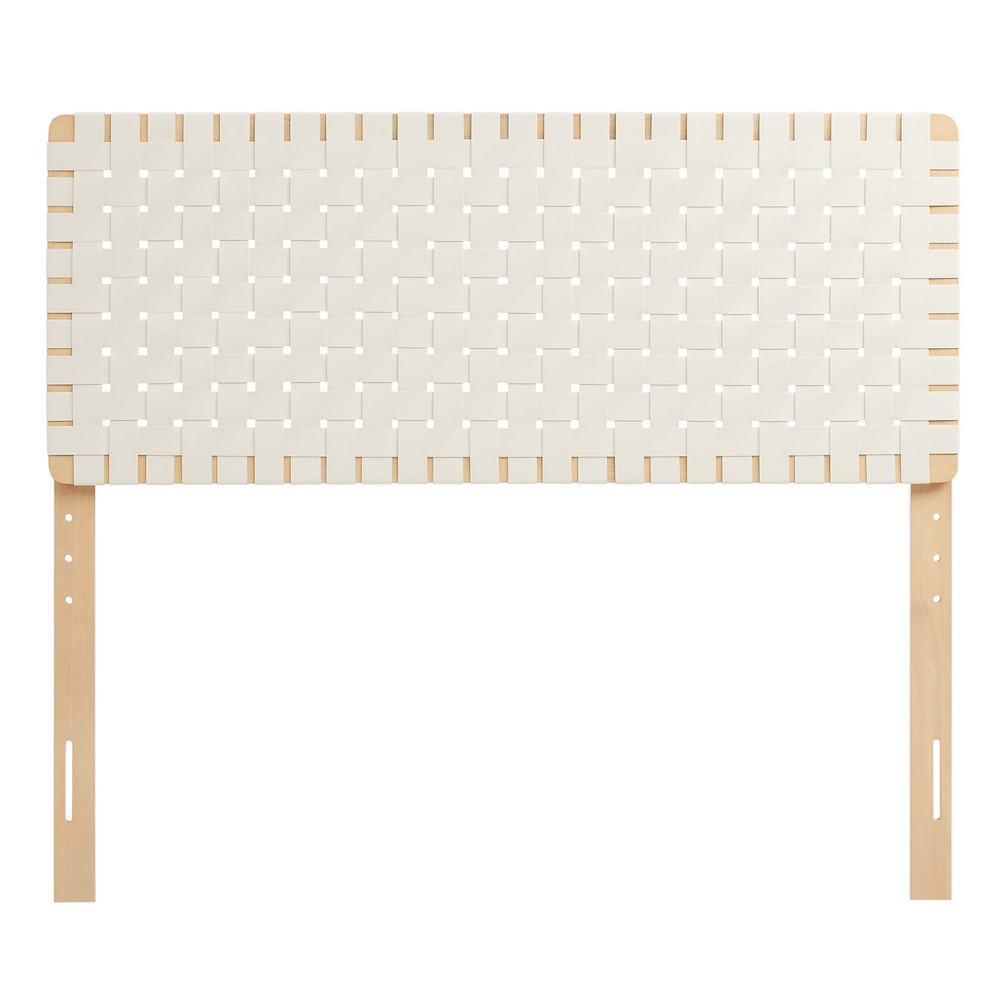 Sloane Weave Vegan Leather Full Headboard in Natural Beige