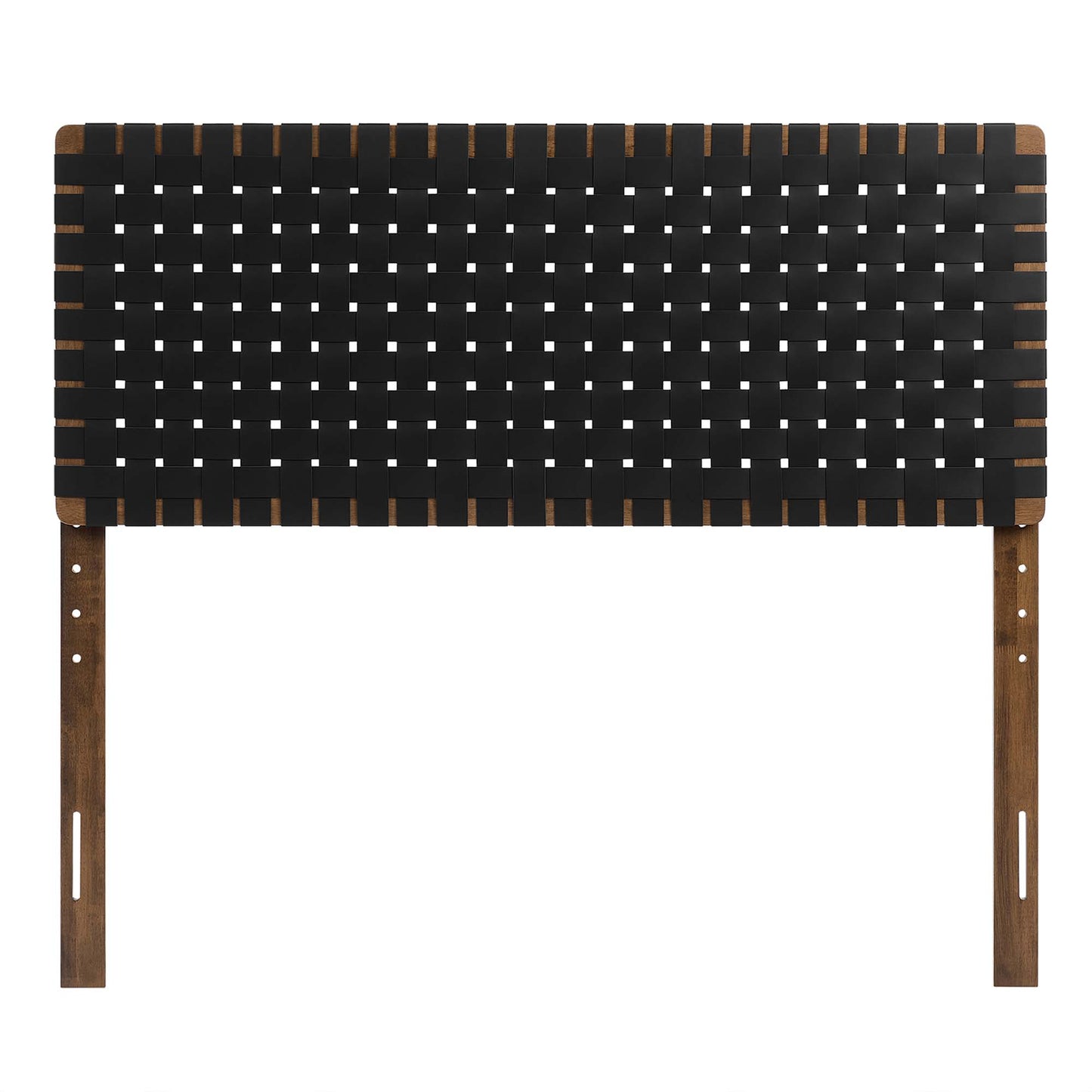 Sloane Weave Vegan Leather Full Headboard in Walnut Black