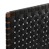 Sloane Weave Vegan Leather Full Headboard in Walnut Black