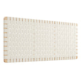 Sloane Weave Wall-Mount Vegan Leather Queen Headboard in Natural Beige