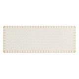 Sloane Weave Wall-Mount Vegan Leather Queen Headboard in Natural Beige