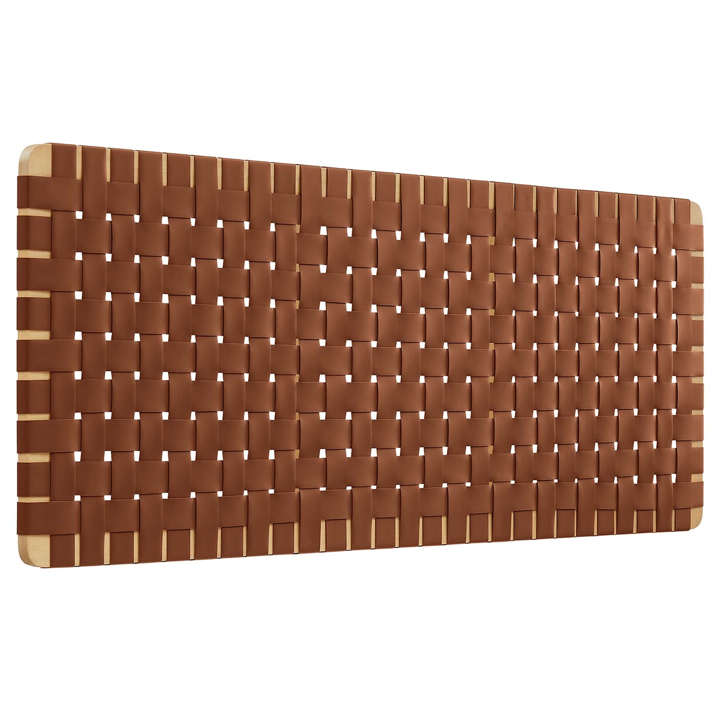 Sparta Weave Wall-Mount Vegan Leather Queen Headboard by Furniture For America