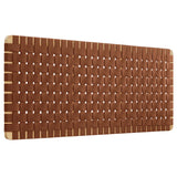Sloane Weave Wall-Mount Vegan Leather Queen Headboard in Natural Brown