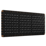 Sloane Weave Wall-Mount Vegan Leather Queen Headboard in Walnut Black