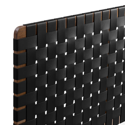 Sparta Weave Wall-Mount Vegan Leather Queen Headboard by Furniture For America
