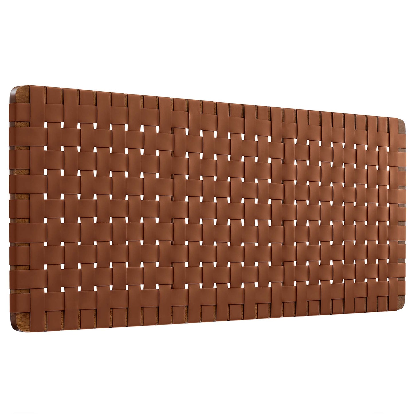Sparta Weave Wall-Mount Vegan Leather Queen Headboard by Furniture For America