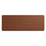 Sloane Weave Wall-Mount Vegan Leather Queen Headboard in Walnut Brown