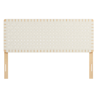 Sparta Weave Vegan Leather Queen Headboard by Furniture For America