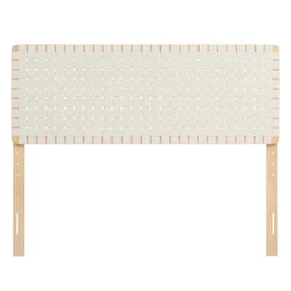Sparta Weave Vegan Leather Queen Headboard by Furniture For America