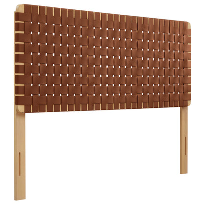 Sparta Weave Vegan Leather Queen Headboard by Furniture For America