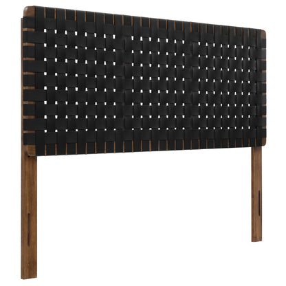 Sparta Weave Vegan Leather Queen Headboard by Furniture For America