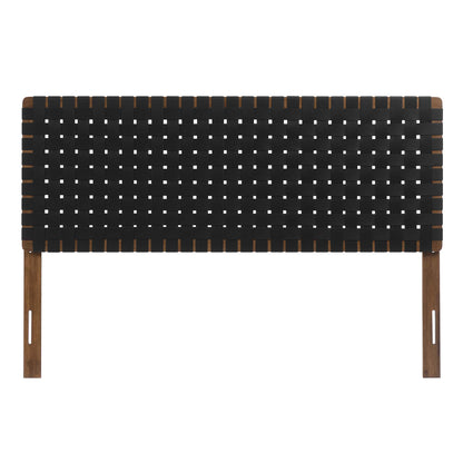 Sparta Weave Vegan Leather Queen Headboard by Furniture For America