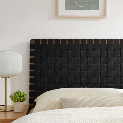 Sparta Weave Vegan Leather Queen Headboard by Furniture For America