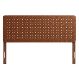 Sloane Weave Vegan Leather Queen Headboard in Walnut Brown