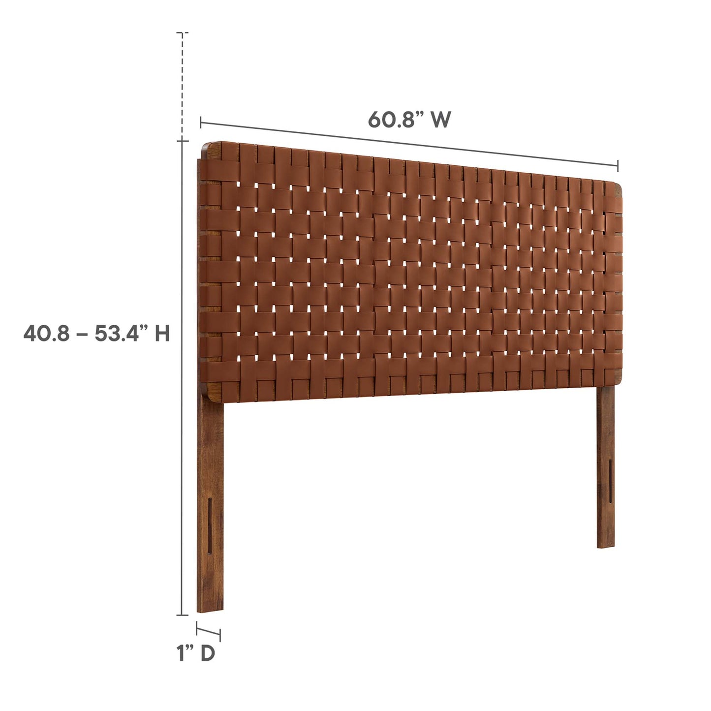 Sparta Weave Vegan Leather Queen Headboard by Furniture For America
