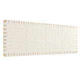 Sloane Weave Wall-Mount Vegan Leather King Headboard in Natural Beige