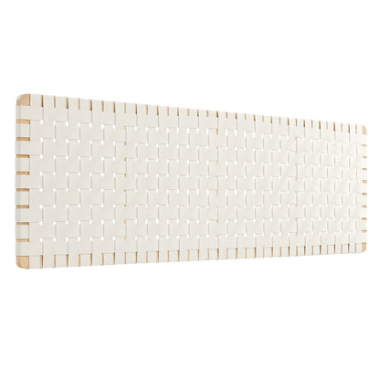 Sparta Weave Wall-Mount Vegan Leather King Headboard by Furniture For America