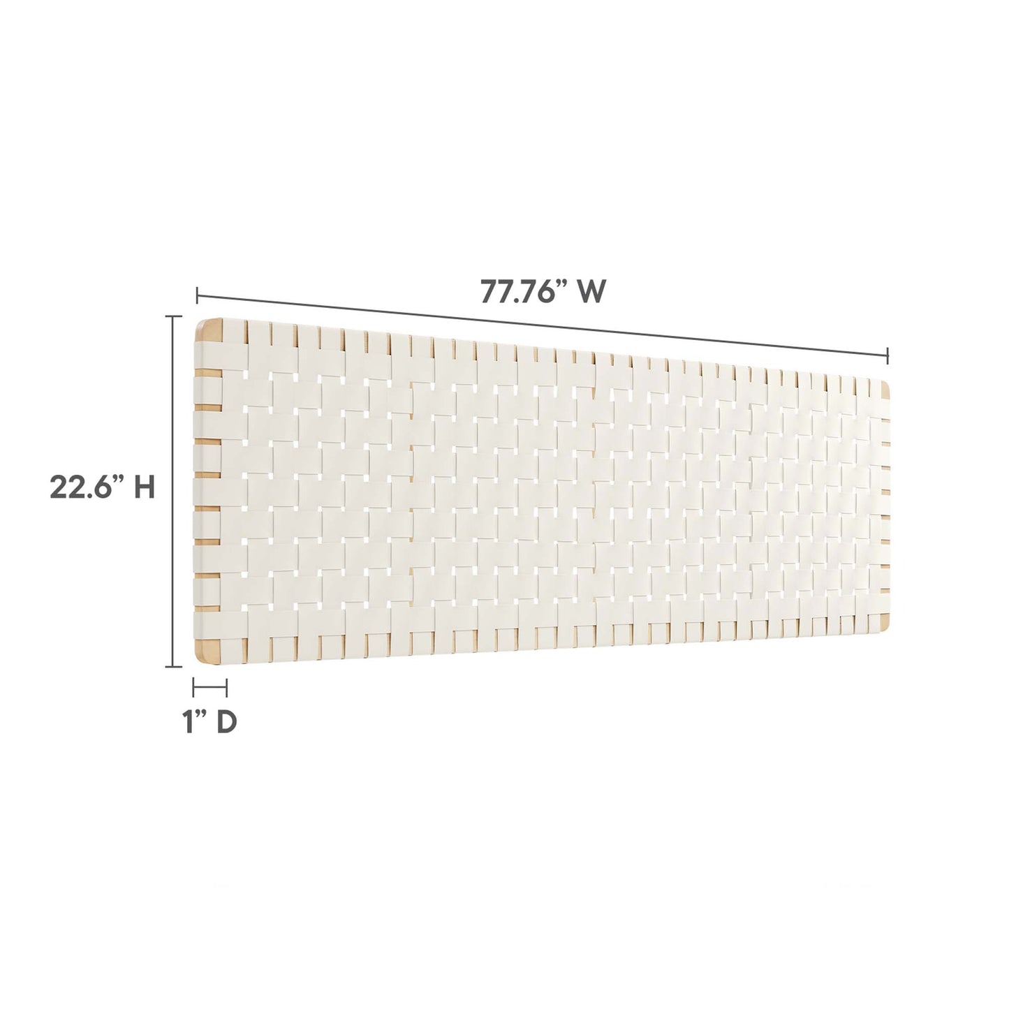 Sparta Weave Wall-Mount Vegan Leather King Headboard by Furniture For America