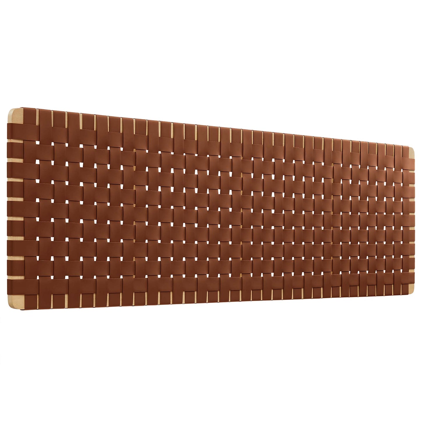 Sparta Weave Wall-Mount Vegan Leather King Headboard by Furniture For America